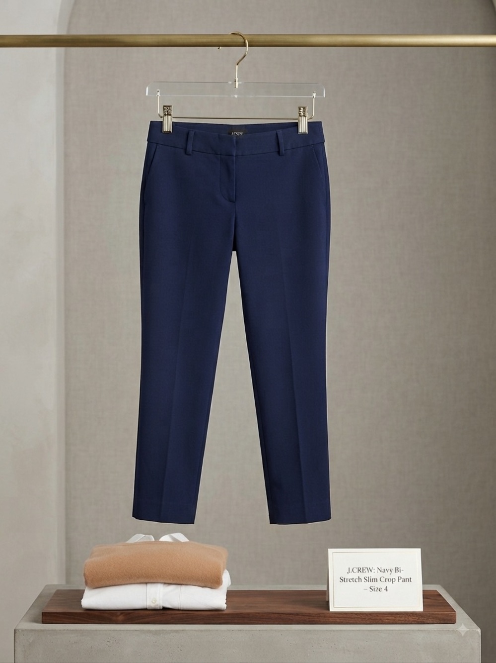 J. Crew Navy Bi-Stretch Crop Pants